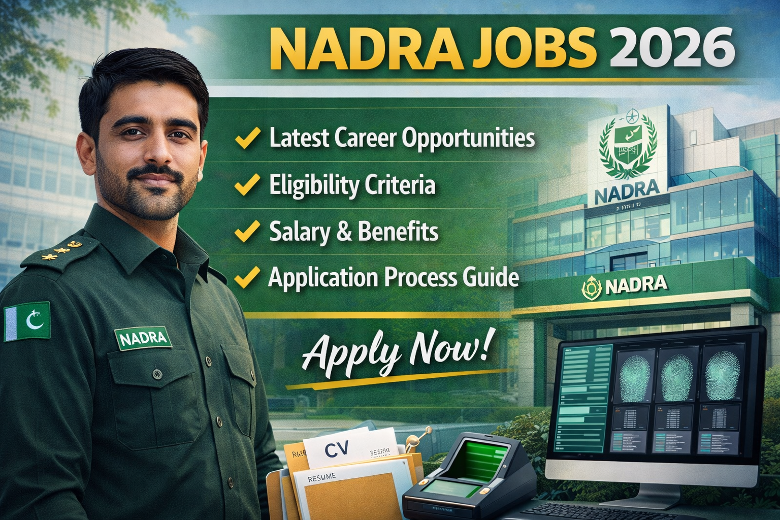 NADRA Jobs 2026 – Latest Career Opportunities, Eligibility, Salary & Application Guide