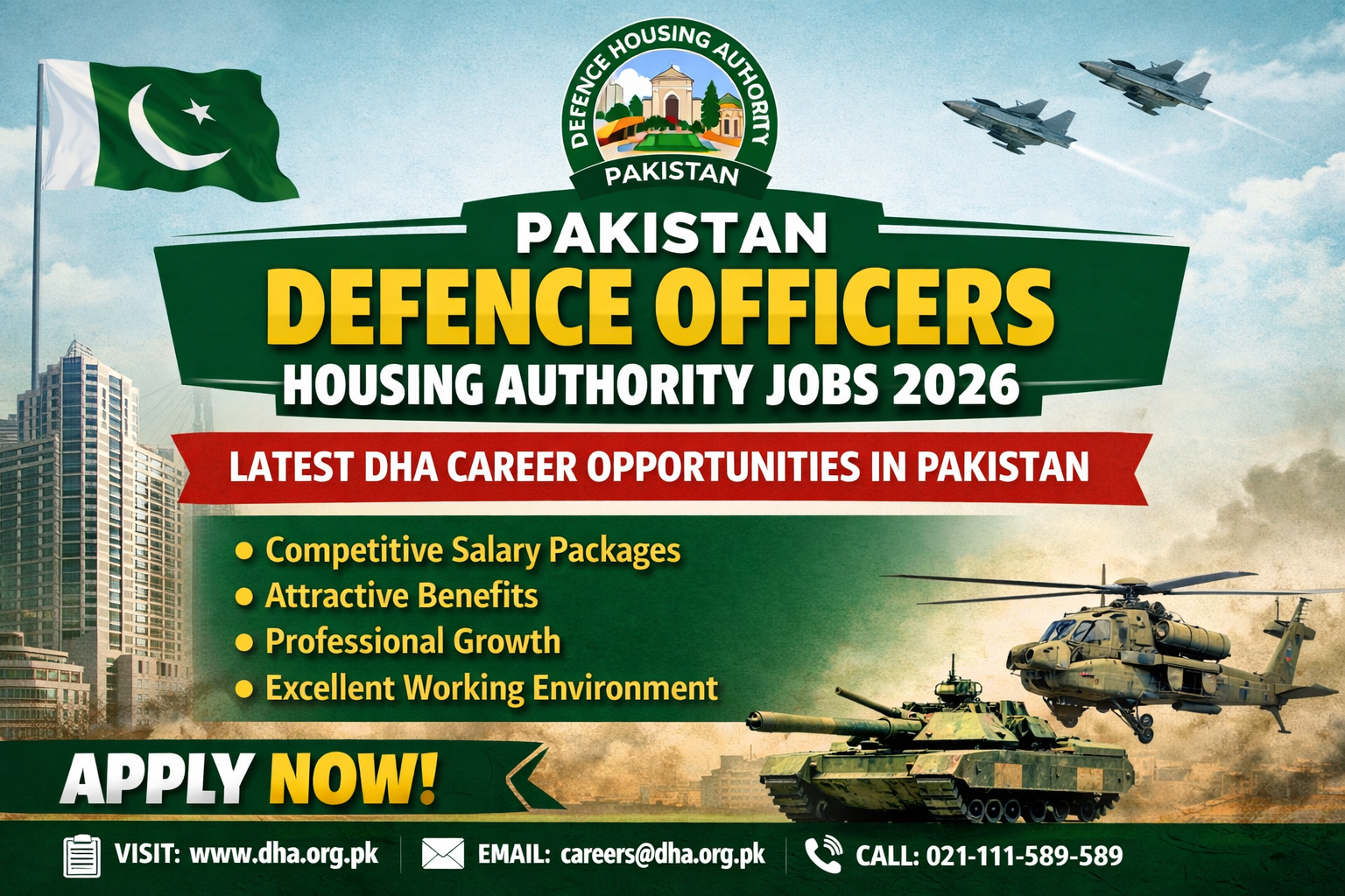 Pakistan Defence Officers Housing Authority Jobs 2026 – Latest DHA Career Opportunities in Pakistan