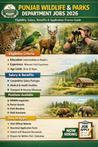 Punjab Wildlife & Parks Department Jobs 2026 – Eligibility, Salary, Benefits & Application Process Guide